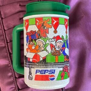 Vintage Whirley Thermos Pepsi Santa Claus Christmas Nostalgia Hot Cold Collector
